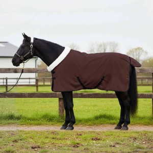 vidaXL Pferdedecke Volles Dunkelbraun 105 cm Polarfleece 42013340