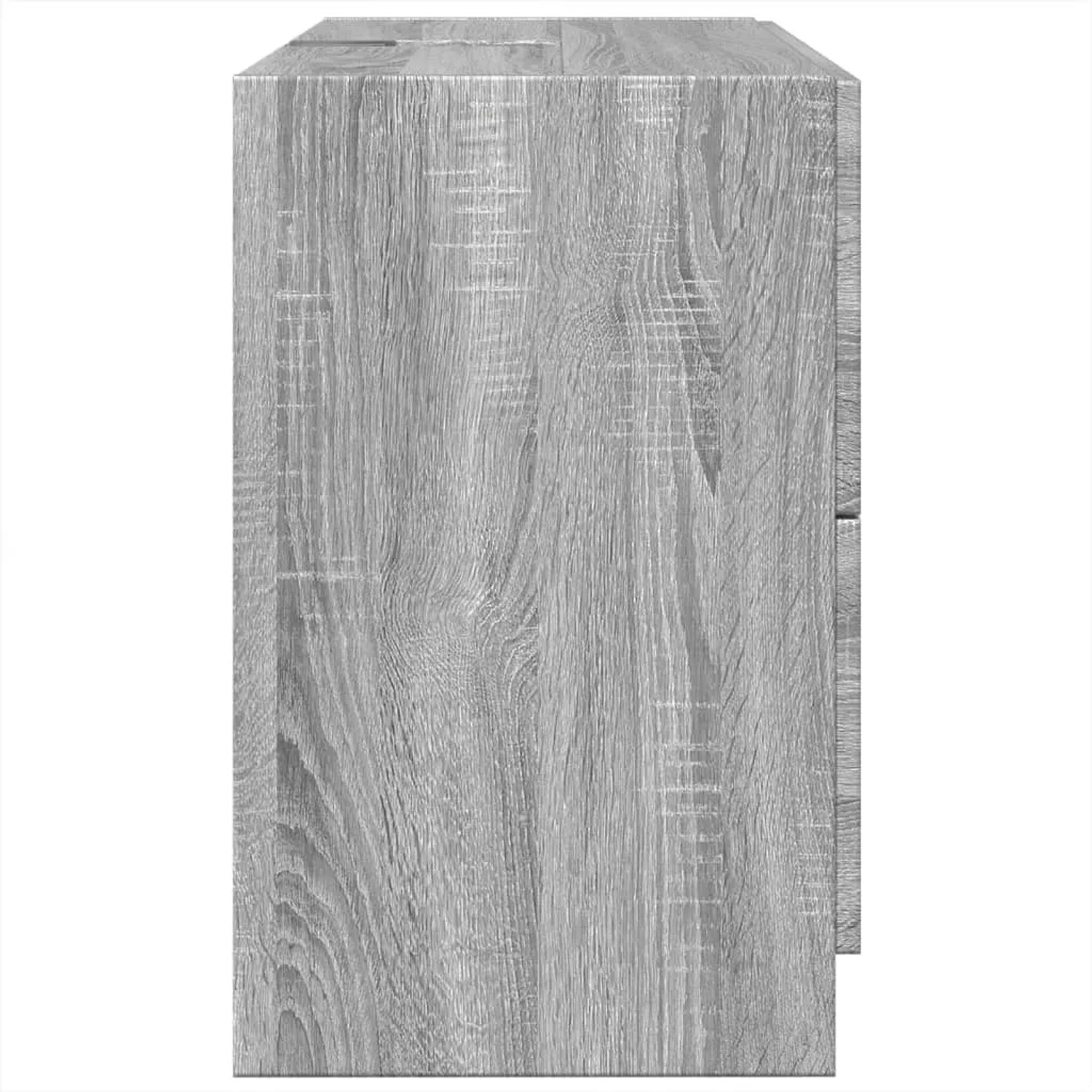 vidaXL Waschbeckenunterschrank, Grau Sonoma, 78x37x59 cm, Holzwerkstoff, mit Schublade und Fach.