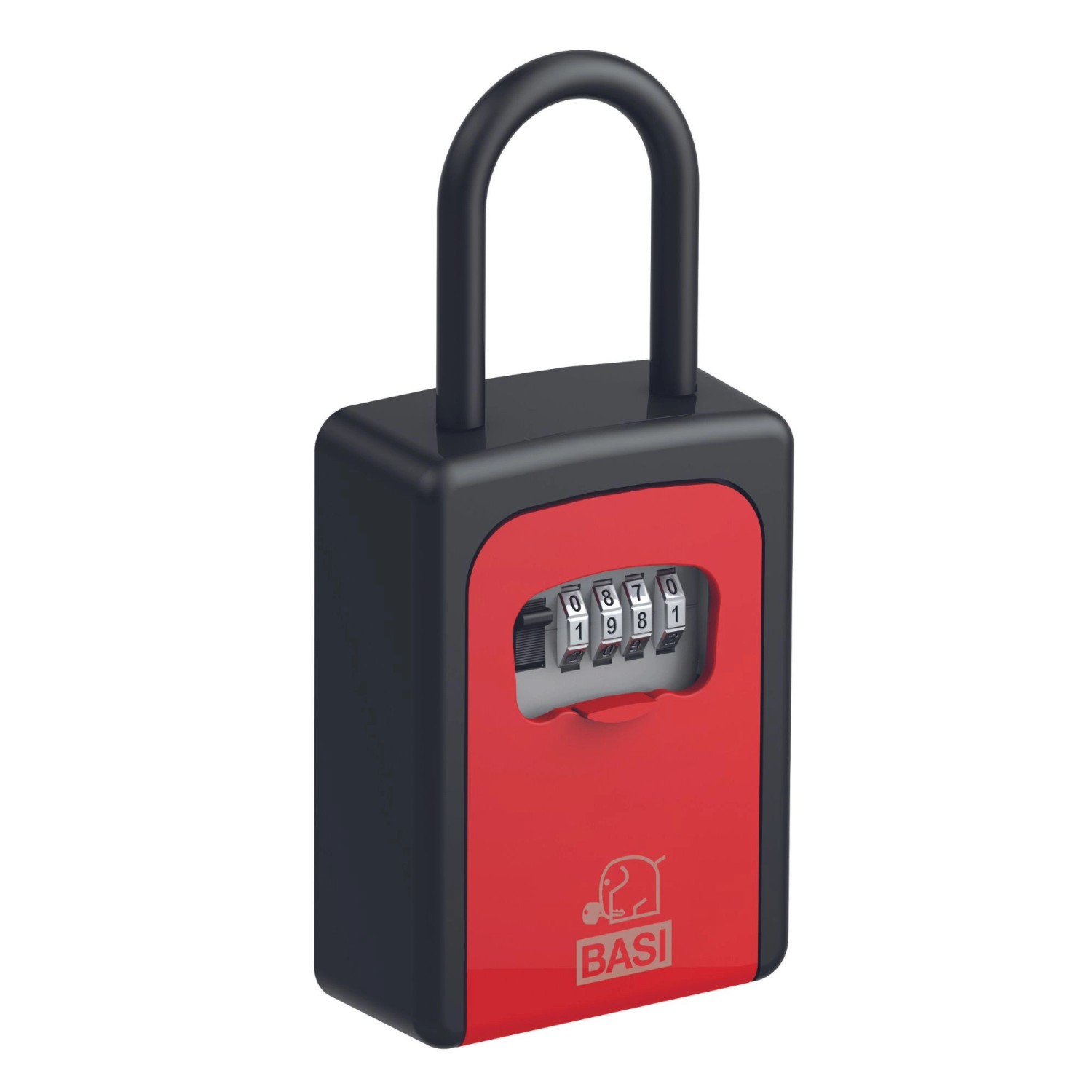 Basi - Schlüsselsafe - SSZ 200B - Schwarz-Rot - mit Zahlenschloss - Aluminium - 2101-0005-1114