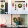 Dekorativer Weihnachtskranz Photinia, 45cm, für festliche Deko an Tür, Wand oder Fenster.