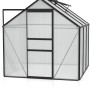 Vitavia Gewächshaus Venus 3800, schwarzer Rahmen, 3,8 m² Fläche. Ideal für Pflanzenaufzucht.