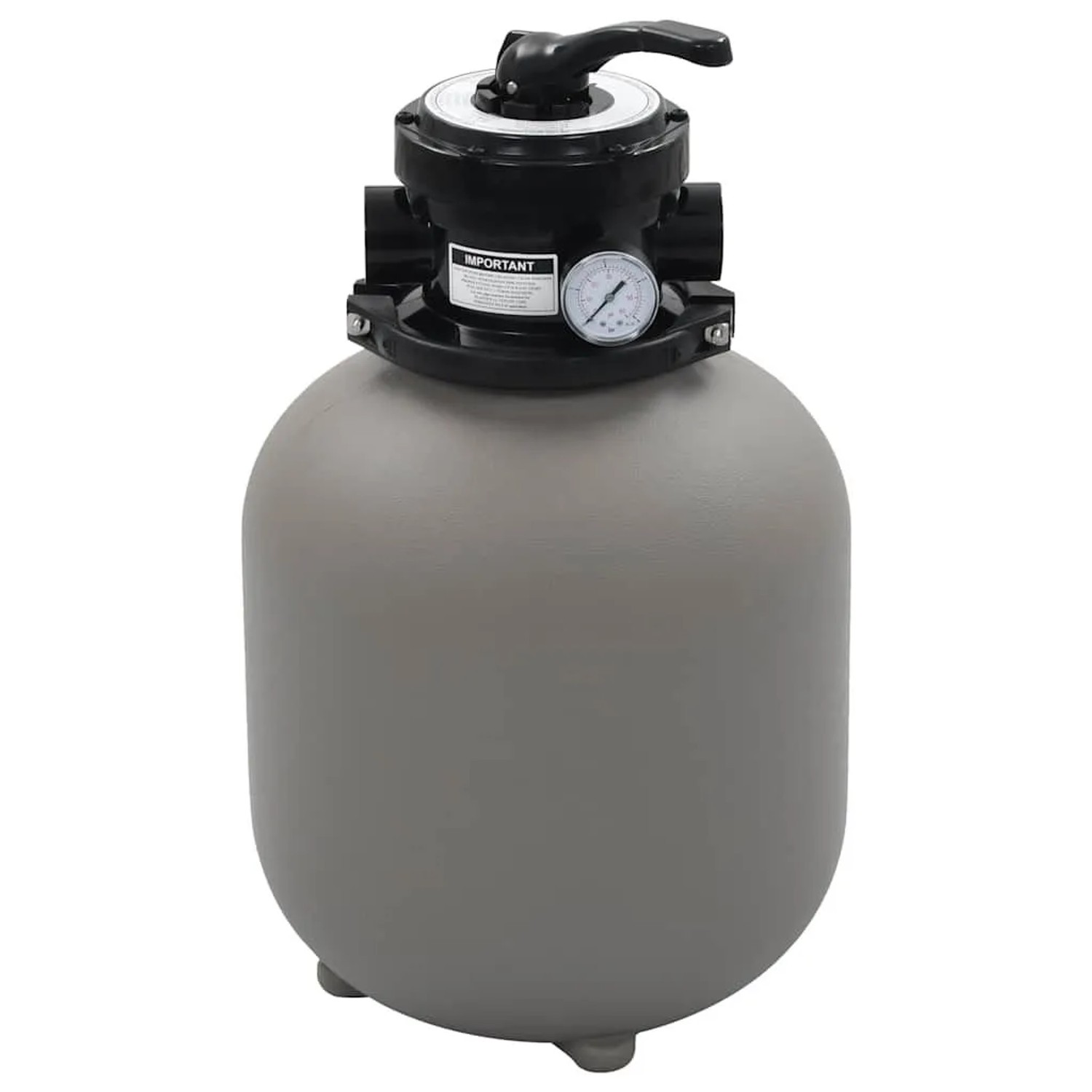 vidaXL Pool-Sandfilter mit 4-Wege-Ventil Grau 350 mm 91725