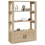 vidaXL Sideboard Sonoma-Eiche 80x30x119,5 cm Holzwerkstoff 819471_4