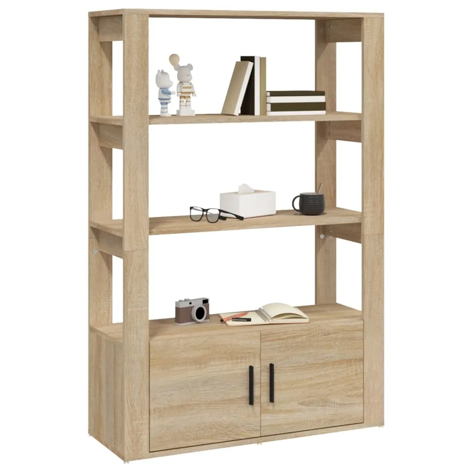 vidaXL Sideboard Sonoma-Eiche 80x30x119,5 cm Holzwerkstoff 819471_4