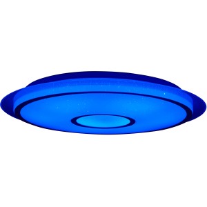 Weiße LED-Deckenleuchte Ronny, 56 cm, mit Sternenhimmel-Effekt und blauer Beleuchtung.