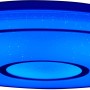 Weiße LED-Deckenleuchte Ronny, 56 cm, mit Sternenhimmel-Effekt und blauer Beleuchtung.