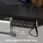 Schwarzer Vinsetto Schreibtisch mit Bedienfeld für 4 Memory-Voreinstellungen und LED-Anzeige.