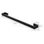 ML-Design Handtuchhalter, 62 cm, schwarz, Stahl, zur Wandmontage ohne Bohren.
