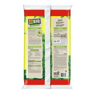 Compo Bio Rasendünger 20 kg Sack, weiß-grün, mit NPK-Informationen für Rasenpflege.