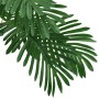Detailaufnahme der grünen Blätter einer künstlichen Cycas Palme von vidaXL, ideal als Zimmerdeko.