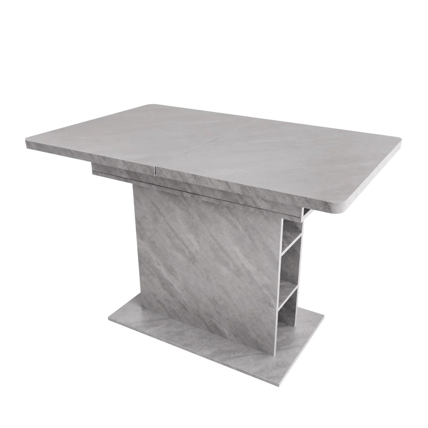 Okwish Esstisch Ausziehbarer Kaffee-Freizeittisch 130 × 70 Cm Grau
