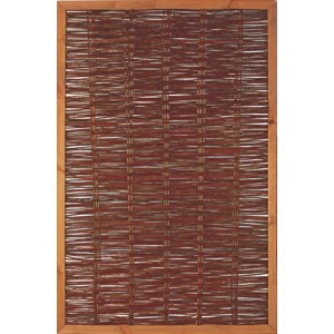 T & J Weidengeflechtzaun Fako, 120x180 cm, mit Holzrahmen. Sichtschutzzaun für Garten.