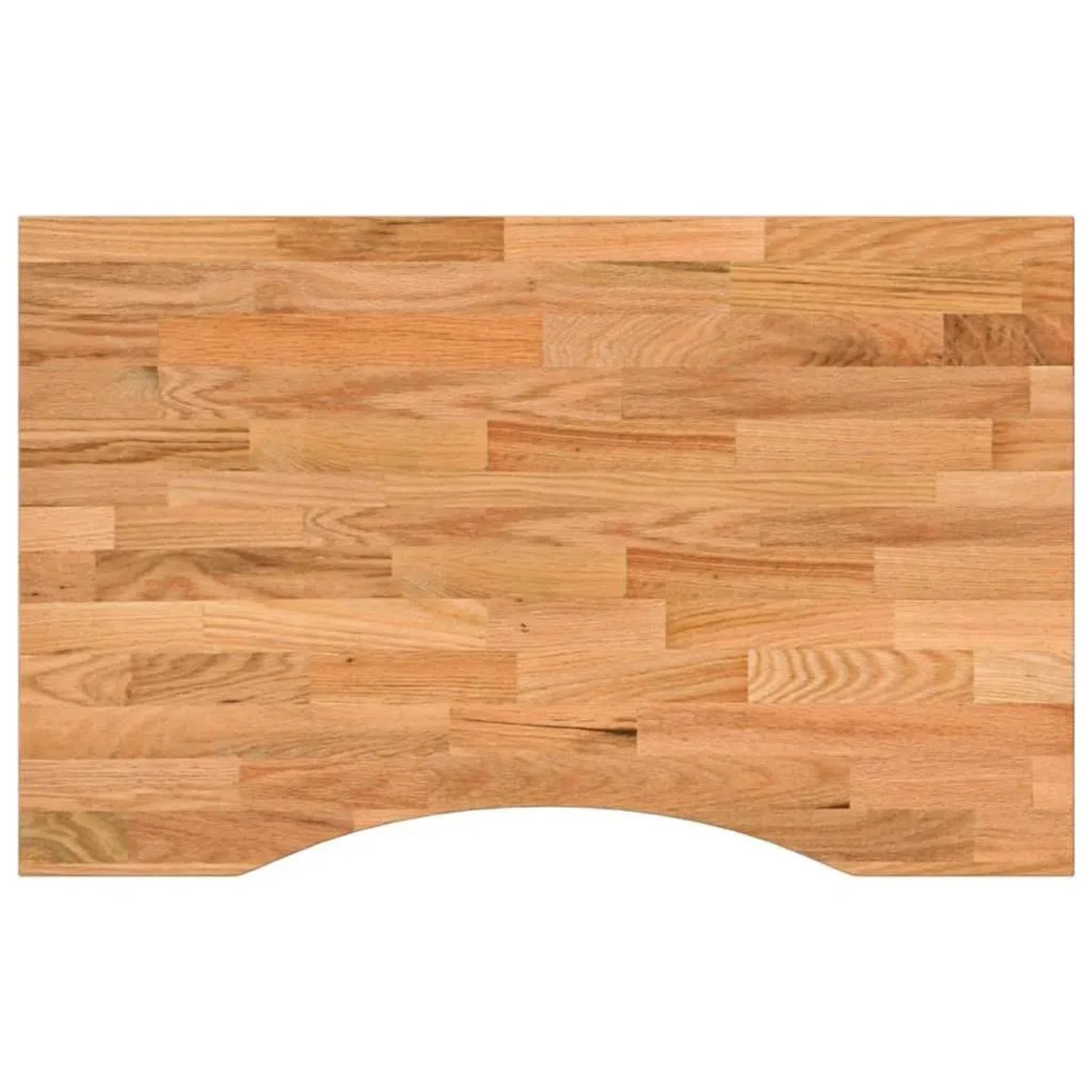 vidaXL Schreibtischplatte Hellbraun 80x60x2,5 cm Massivholz Eiche 4009022