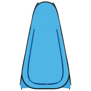 Blaues Furnicato Duschzelt, 120x120x200 cm, mit Reißverschluss. Mobiler Sichtschutz für Camping & Outdoor.