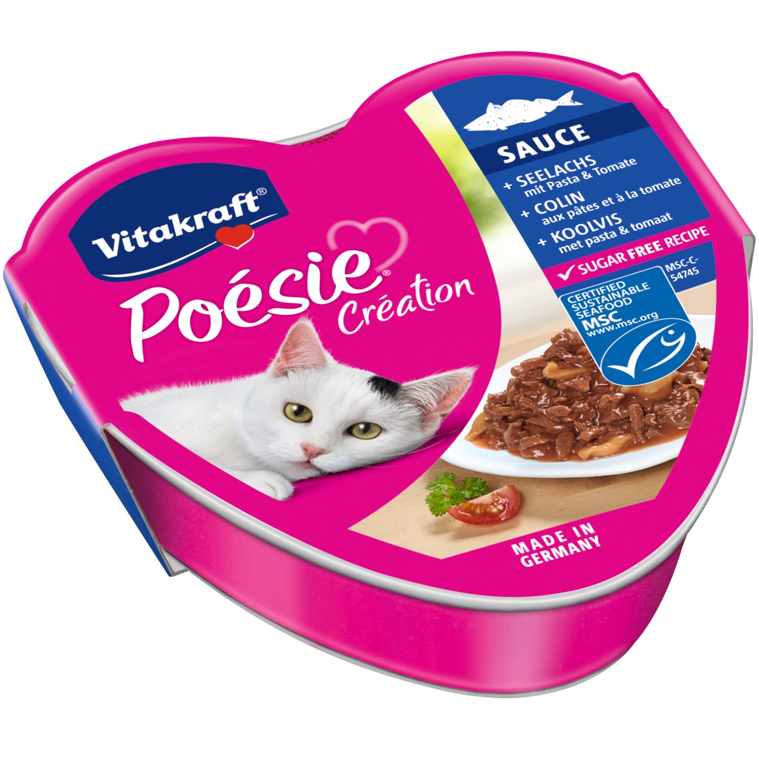 Vitakraft Poésie Création Seelachs und Pasta 85 g