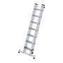 PROREGAL Stufen-Schiebeleiter, 2-teilig, mit Traverse, 2x7 Stufen, aus Aluminium.