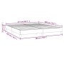 vidaXL Boxspringbett, dunkelgrau, 180x200 cm, Stoffbezug, Bettrahmen mit Maßen.