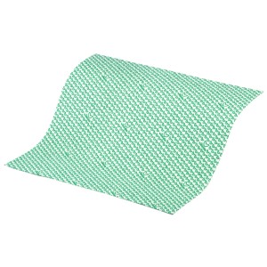 Vileda Bodentuch 2er-Pack mit Microfaser, grün-weiß gemustert, für streifenfreien Glanz.