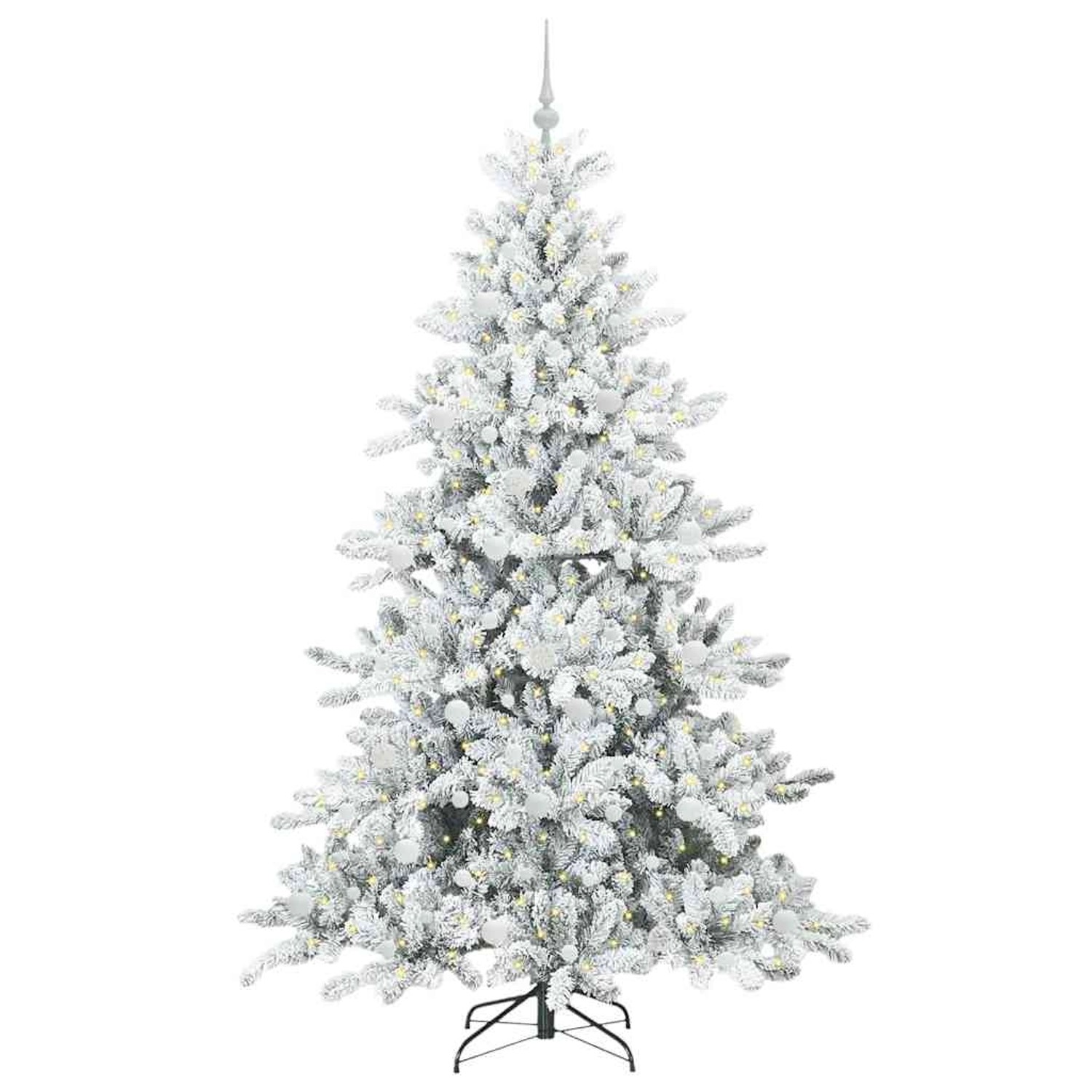 vidaXL Künstlicher Klappbarer Weihnachtsbaum mit 300 LEDs 210 cm PVC 3397734
