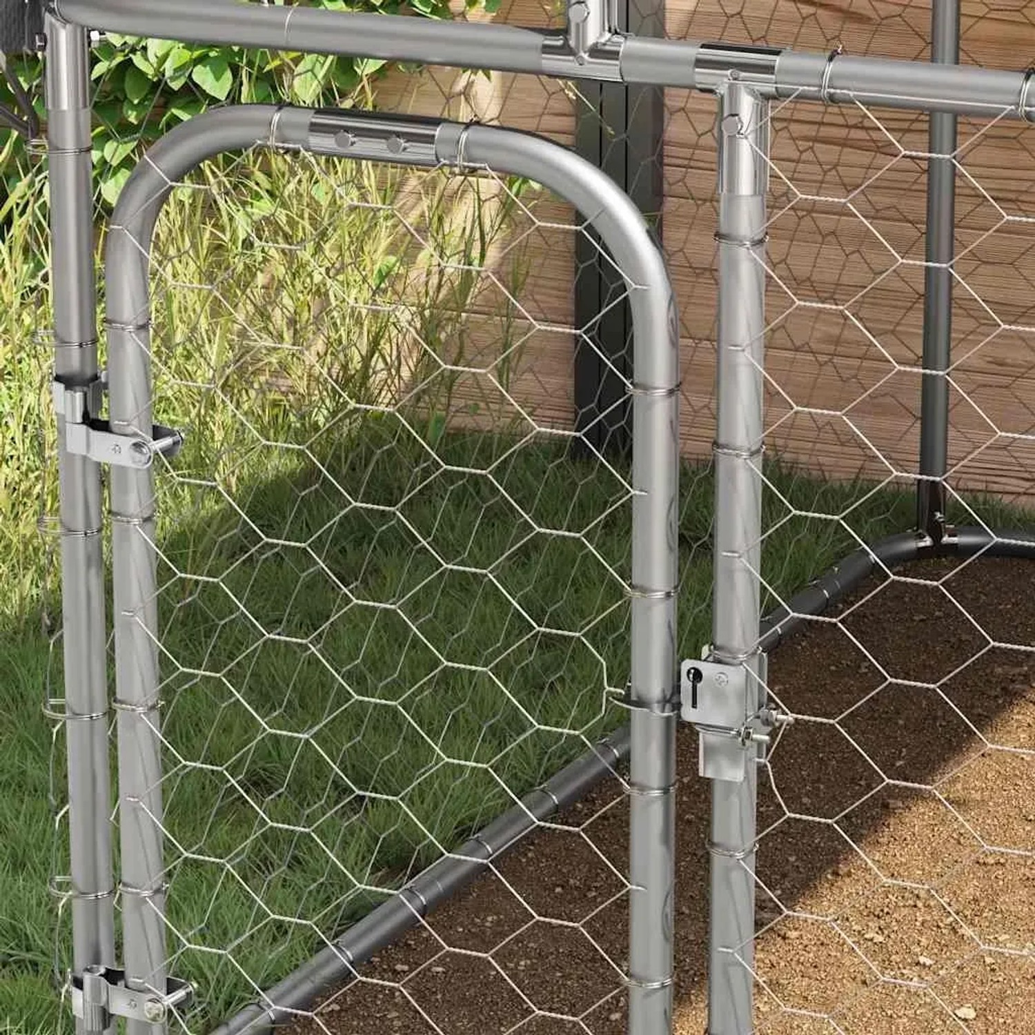 vidaXL Outdoor-Hundezwinger mit Dach 600x300x150 cm 171502_4