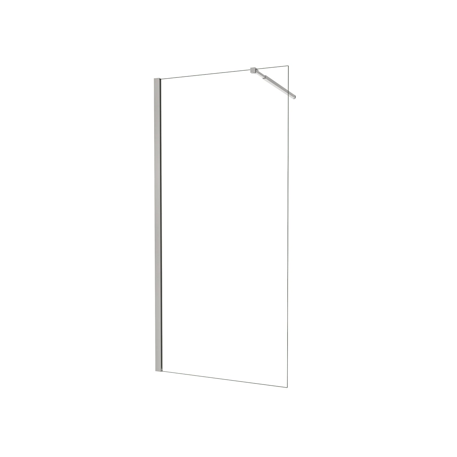 AICA Walk In Dusche 80 x 195cm Duschwand Mit Stabilisator 6mm NANO ESG Duschabtrennung Duschtrennwand F084