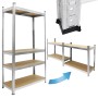 ECD Germany Werkstattregal, 160x80x40cm, Metallregal mit 4 MDF-Platten, bis 320kg belastbar.