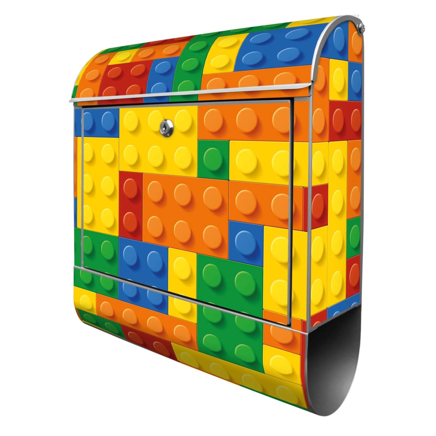 Banjado Design Briefkasten Silber Pulverbeschichtet 39x47x14cm 2 Schlüssel günstig online kaufen