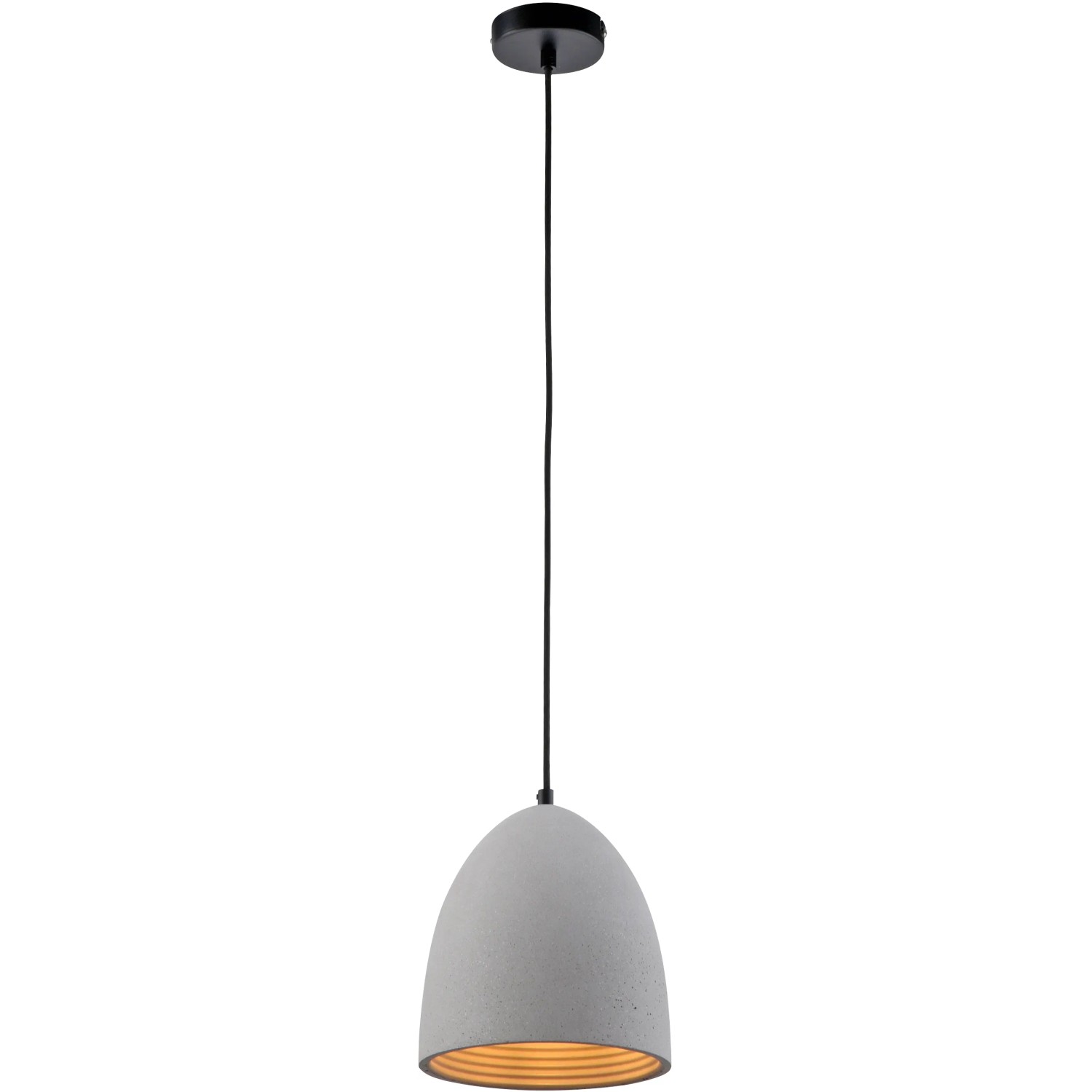 Moderne Paul Neuhaus Pendelleuchte Eton in Betonoptik, Ø 21 cm, für den Innenbereich.