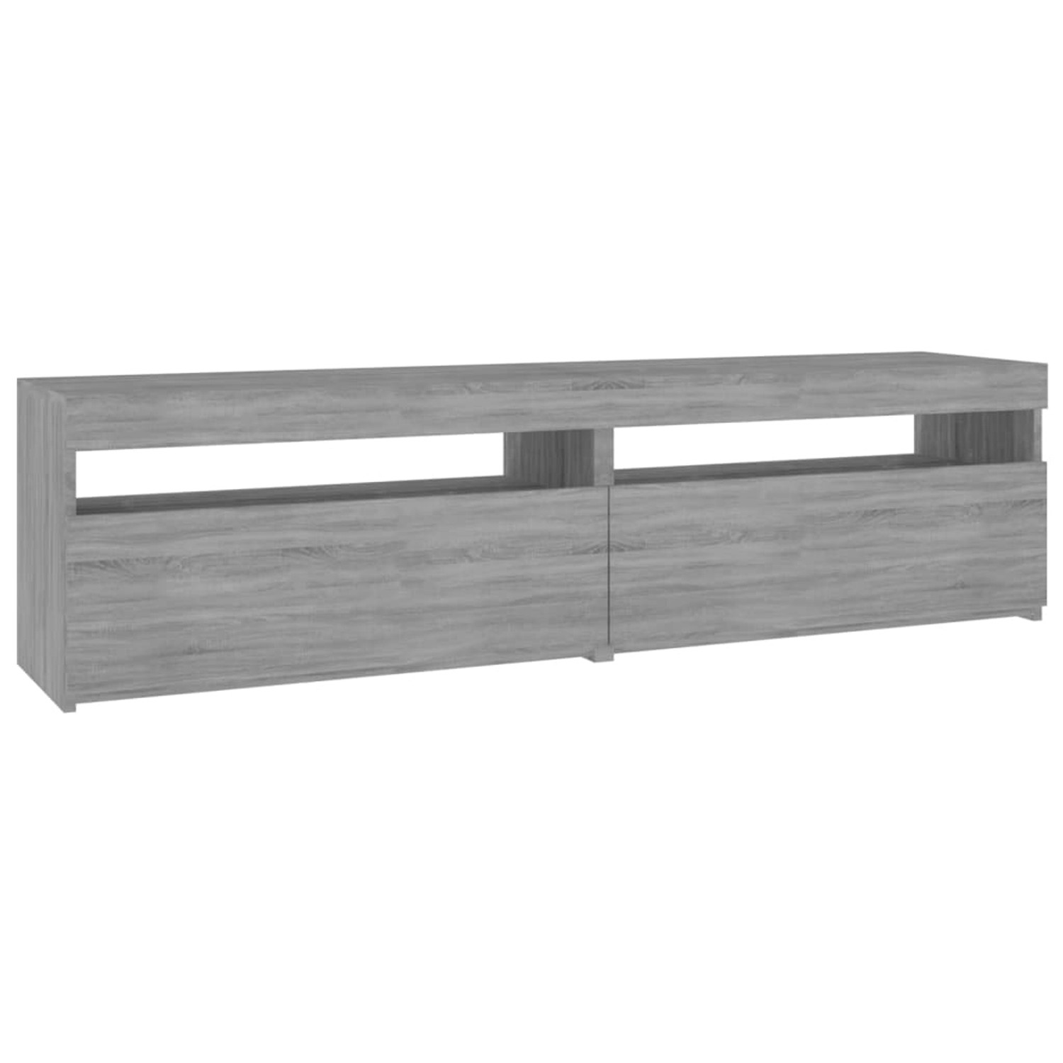vidaXL TV-Schrank mit LED-Leuchten 2 Stück Grau Sonoma 75x35x40 cm 815126 günstig online kaufen