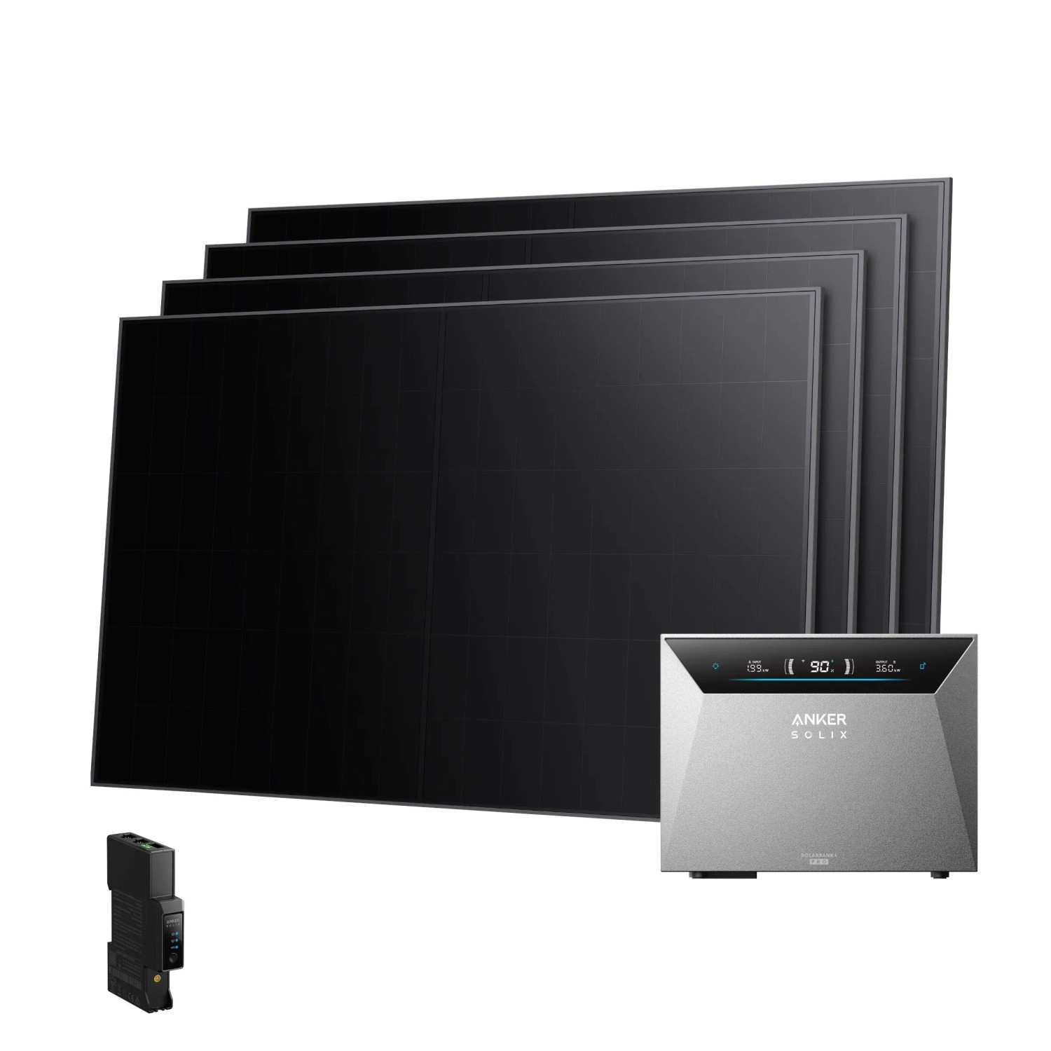 Anker SOLIX Balkonkraftwerk 4×480 Wp mit Solarbank 4 E5000 Pro und Smart Meter Gen 2