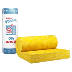 Ursa Home Klemmfilz WLG 032, 180 mm, gerollt und verpackt, zur Dämmung von Dächern und Decken.