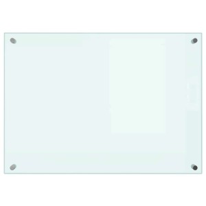 DELUKE Küchenrückwand Glas 70x50cm Weiß Wandverklediung Küche Wandschutz Spritzschutz Herdspritzschutz Glasplatte