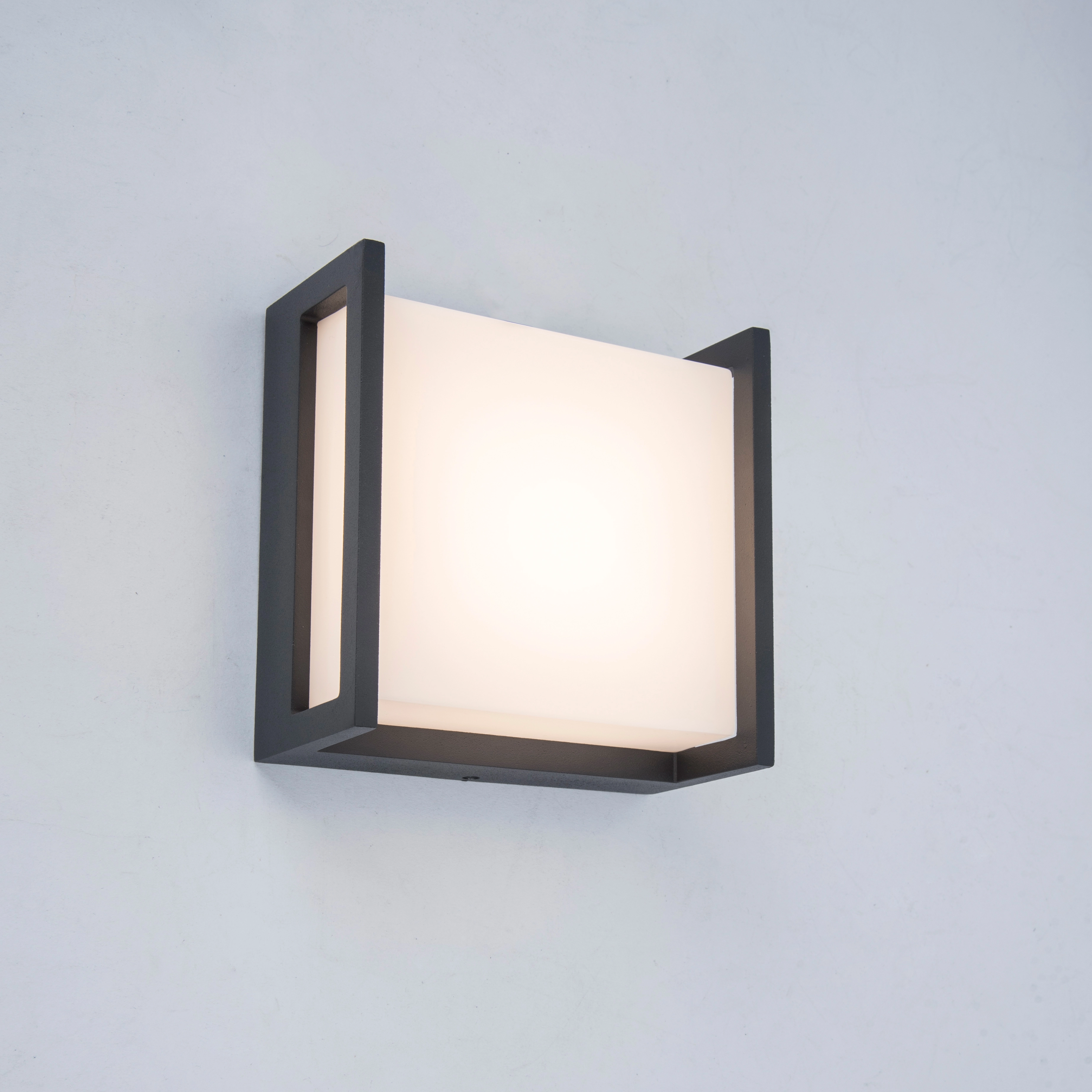 quadratisch kaufen OBI bei LED-Außenwandleuchte Lutec Qubo klein