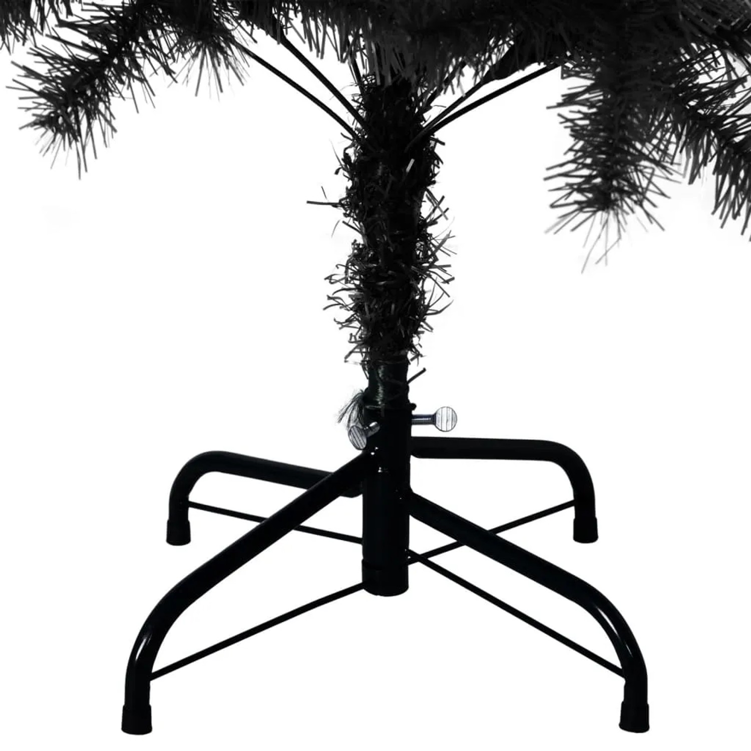 vidaXL Künstlicher Weihnachtsbaum mit Ständer Schwarz 150 cm PVC