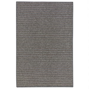 Anthrazitfarbener Snapstyle Teppich Marta mit Streifenmuster, 80x200 cm.