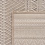 Detailansicht: Runder, beiger Ayyildiz Outdoor-Teppich Desert mit Muster, Ø 160 cm.
