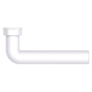 Weißer Kirchhoff Abgangsbogen, 44,9 mm, für Spüle. Kunststoff Siphon-Zubehör.