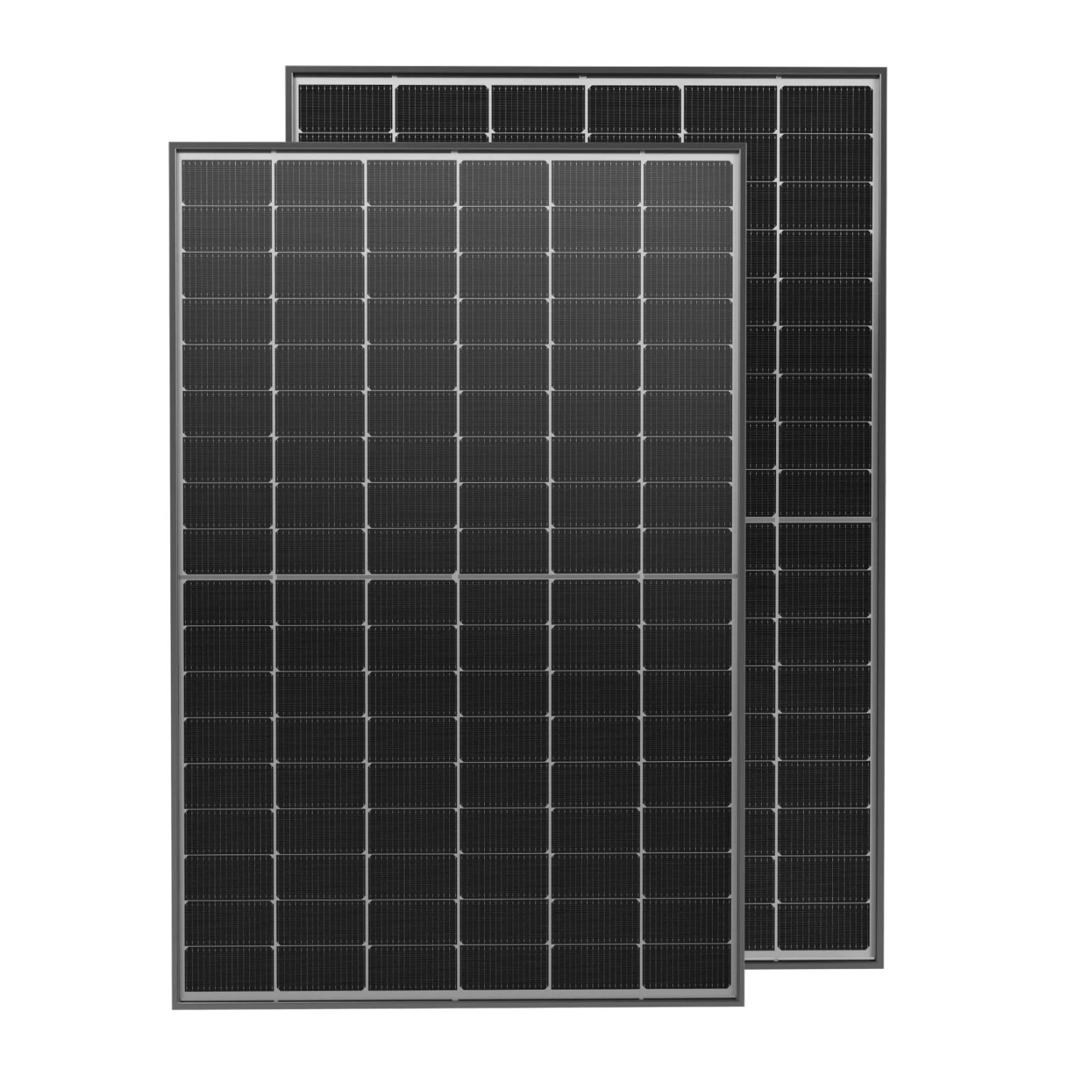 Solakon 450W PV Modul Full Black - Bifazial Glas-Glas N-Type Solarpanel f. Balkonkraftwerk & Dach 2 Stück