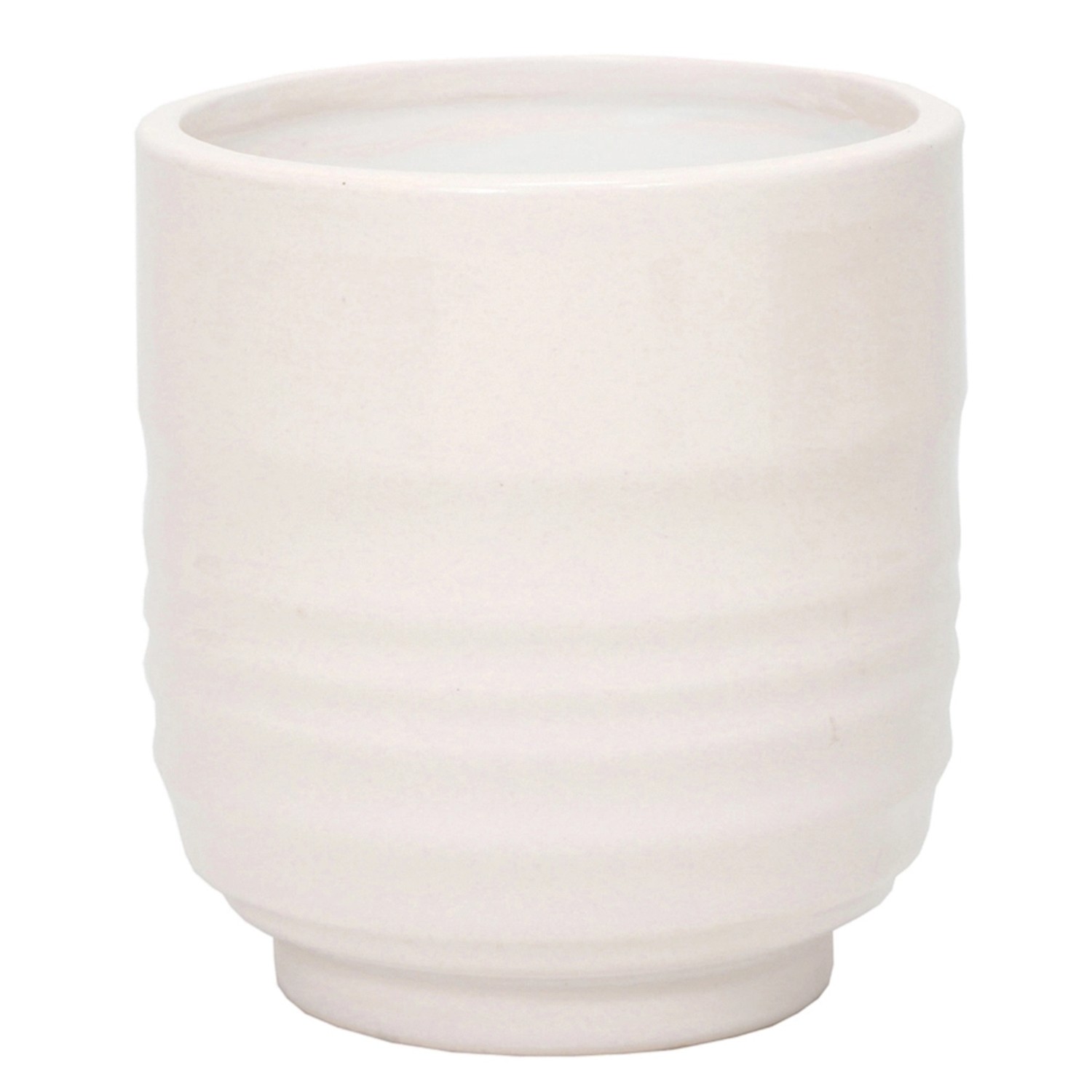 Keramik-Übertopf Wavy Ø 9 cm Weiß