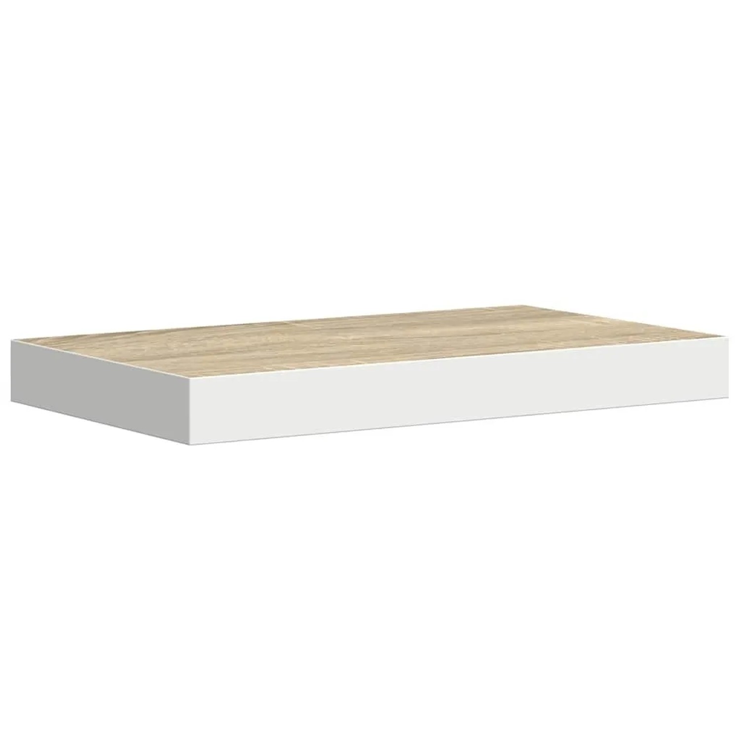 vidaXL Schweberegal Eichen-Optik und Weiß 50x23x3,8 cm MDF 326573