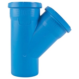 Blauer Marley dBlue Einfachabzweig 45° DN 110/90 für Abwasserrohre.