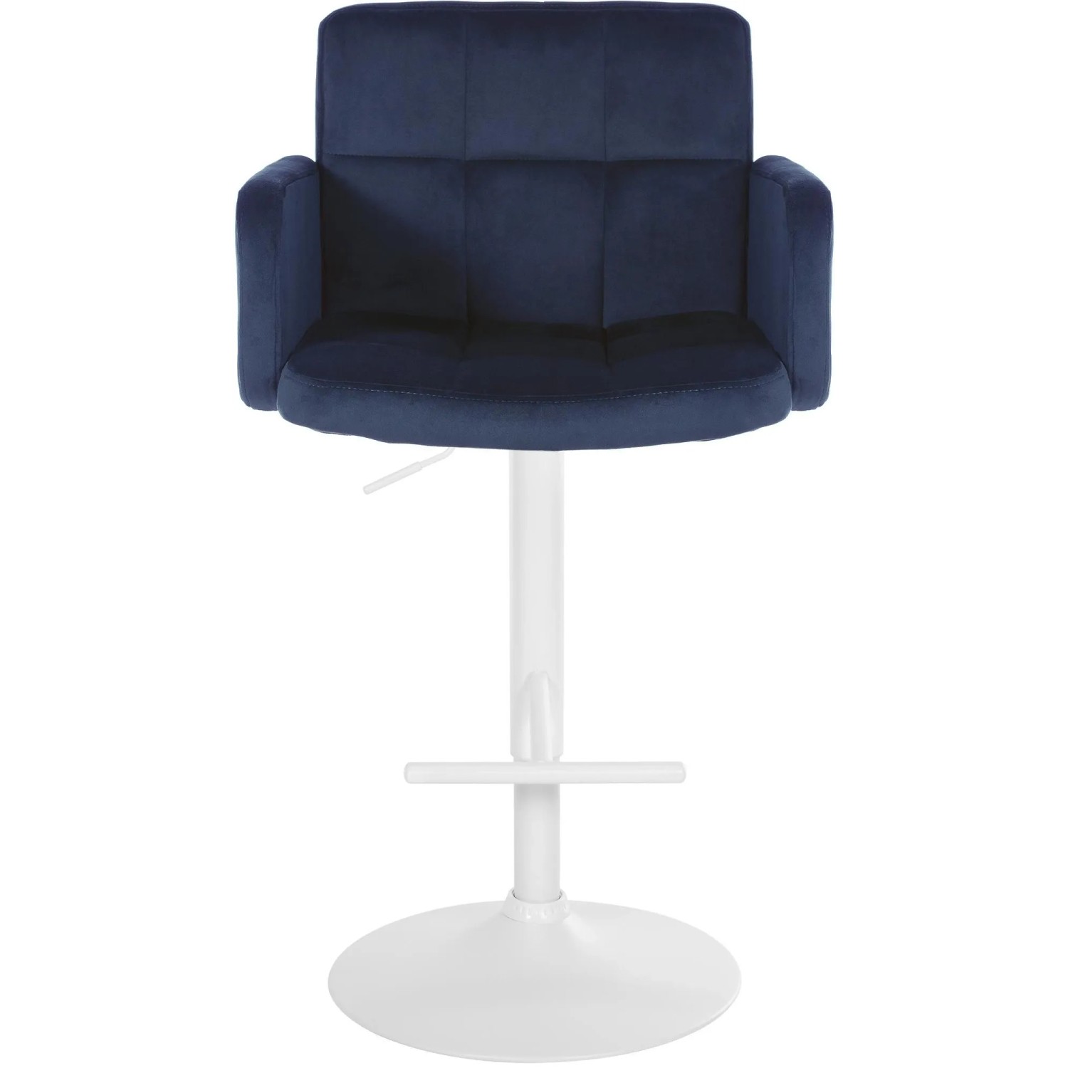 DELUKE 2er Set Barhocker SUTUN Samt Blau 60x56x93cm Weiß Barstuhl Höhenverstellbar Mit Lehne Drehbar Tresenhocker Tresenstuhl