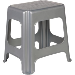 Ok Maxi-Hocker, 42 cm, Light Silver. Vielseitiger Tritthocker für Haushalt & Werkstatt.