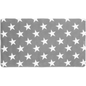 Wenko Wanneneinlage Stella, 70x40 cm, grau mit weißen Sternen, aus Kunststoff mit Saugnäpfen.