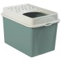 Rotho Katzentoilette Eco Berty, oben offen, in Mistletoe Green. Katzenklo mit Einstieg von oben.