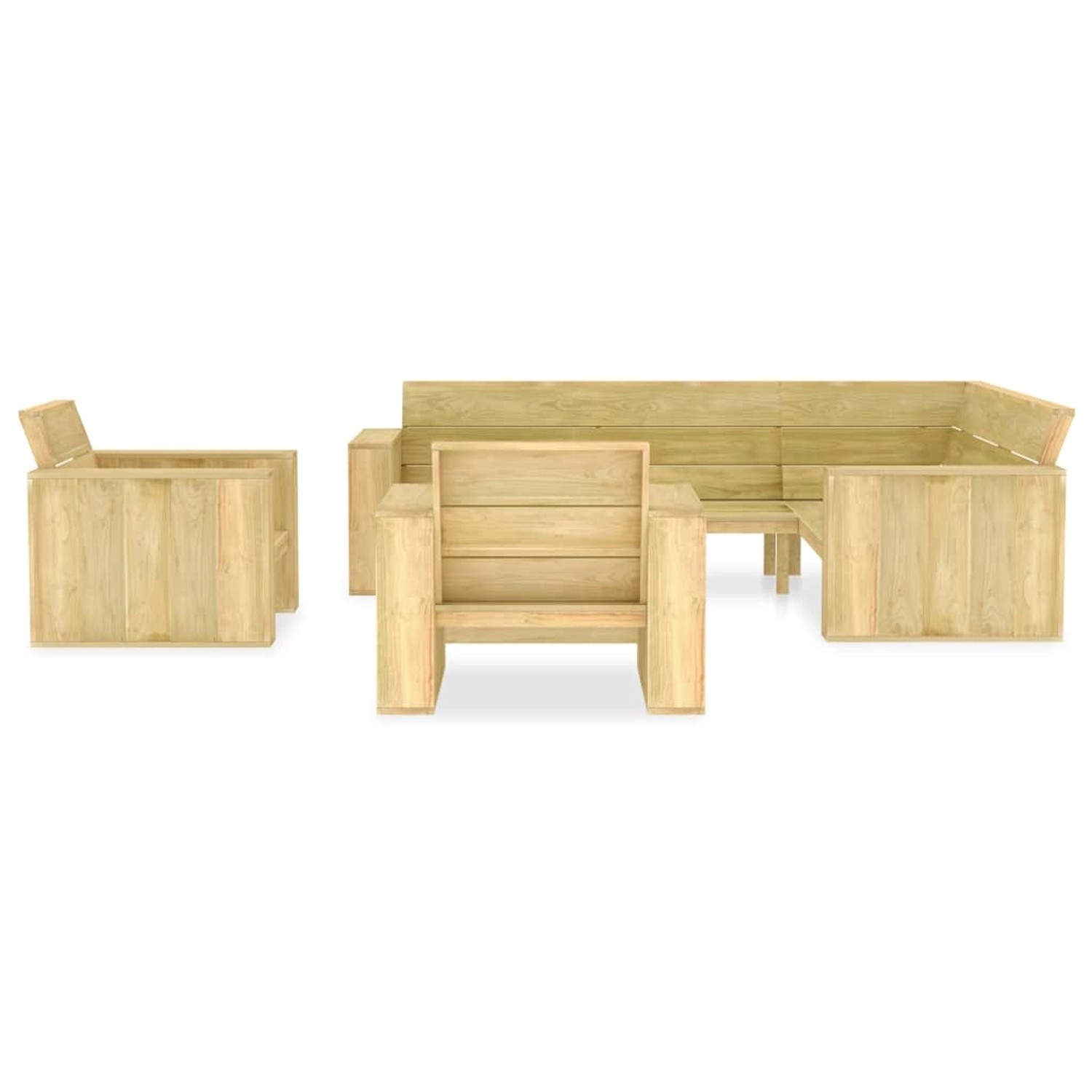 4-tlg. Garten-lounge-set Kiefernholz Impregniert günstig online kaufen