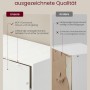 Detailansicht: Songmics Bücherregal Custos, weiße Oberfläche, hochwertige Verarbeitung vs. minderwertige Materialien.