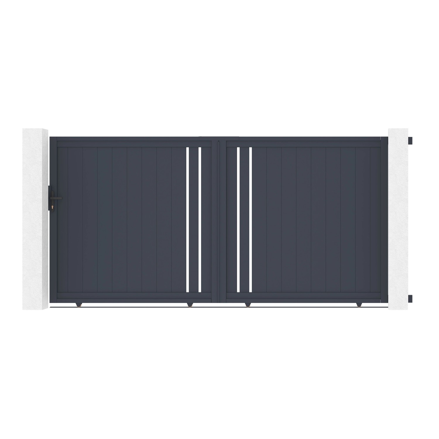 Casanoov Schiebetor 3 5 M Giona H 180 Cm Aluminium & 2 Eifel Pfosten 15 X 1 günstig online kaufen