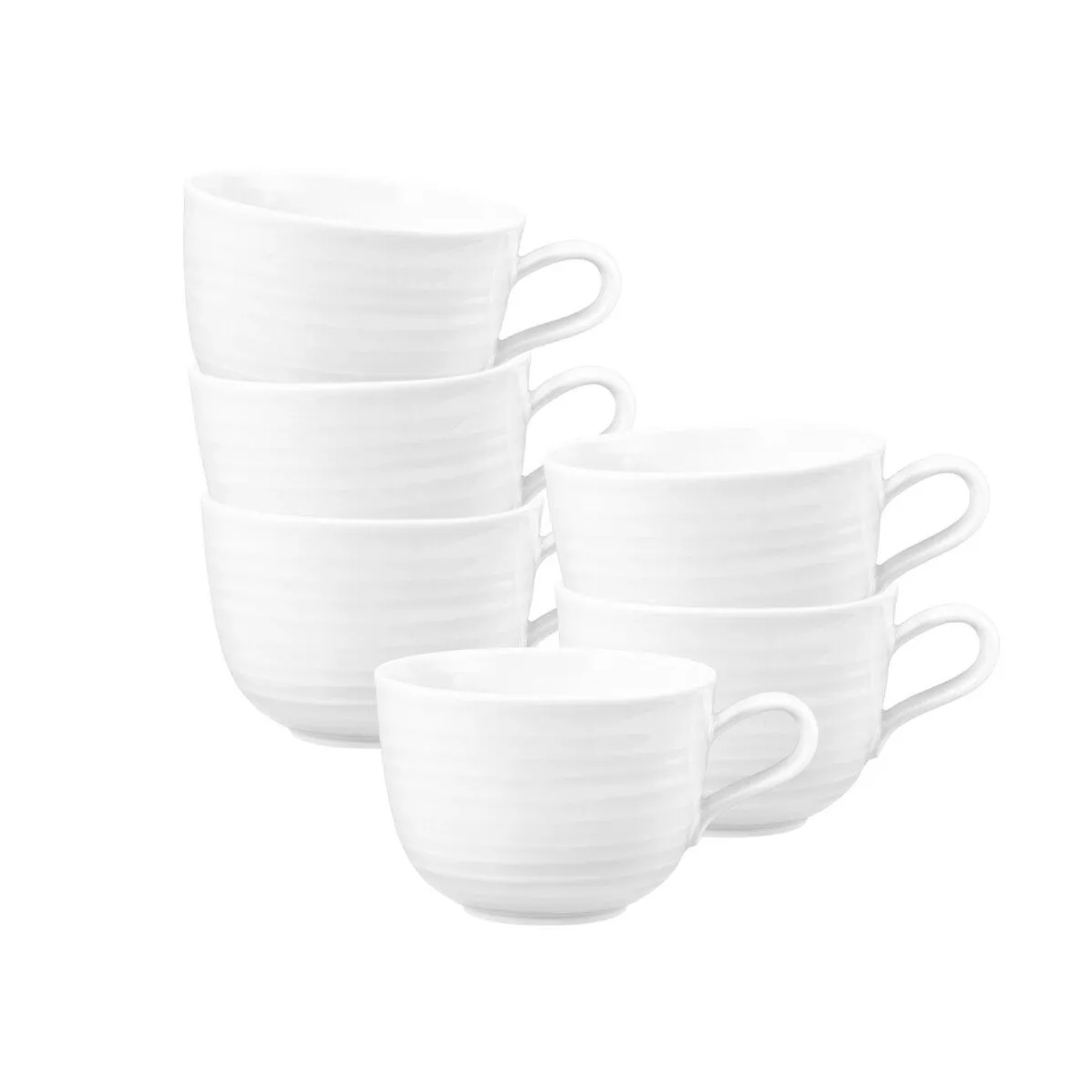 Seltmann Weiden Terra Milchkaffeetassen 400 ml 6er Set Weiß
