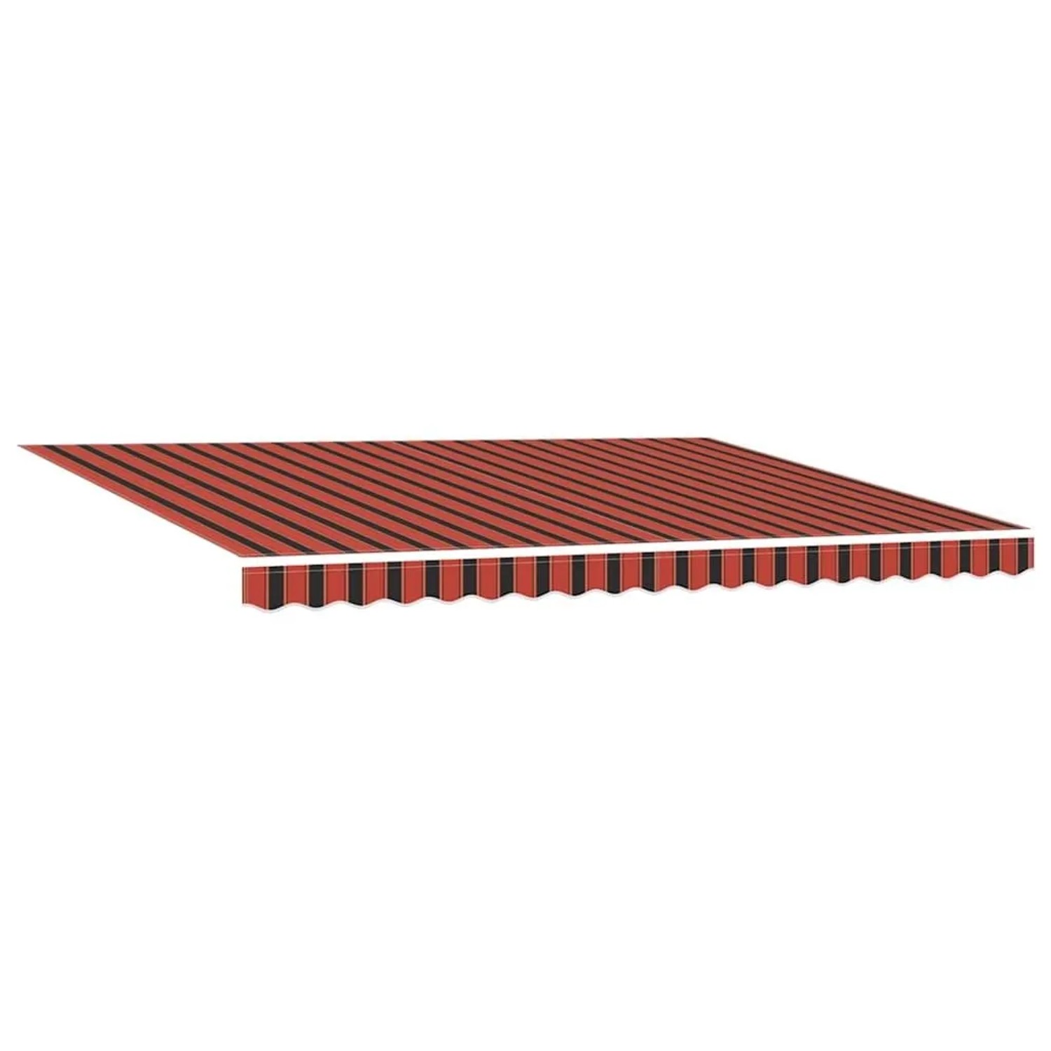 vidaXL Einziehbare Markise, orange-braun gestreift, 450x300 cm, ideal für Terrasse & Balkon.
